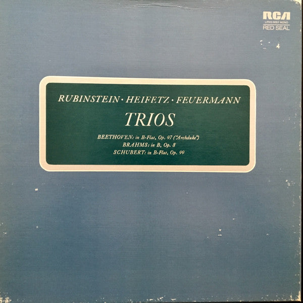 Arthur Rubinstein, Jascha Heifetz, Emanuel Feuermann – Trios (2xLP) LP vinyl record, image 1 of 6