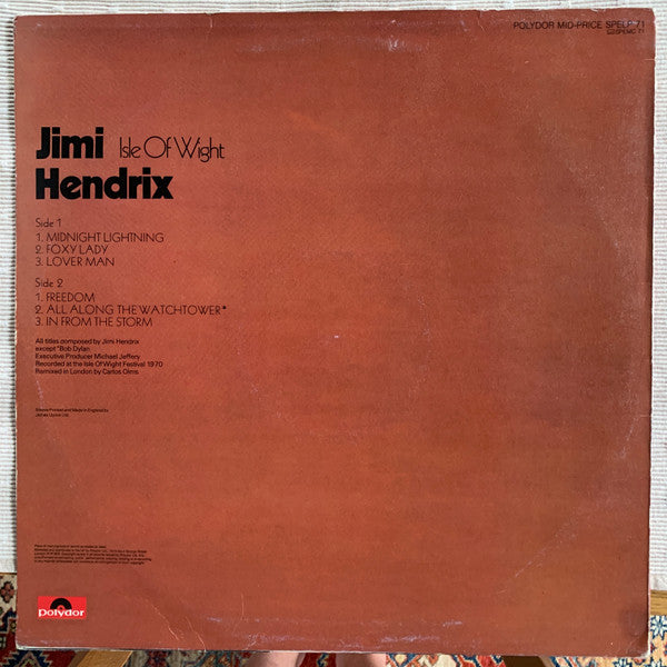 Jimi Hendrix – Isle Of Wight LP vinyl record, image 2 of 5