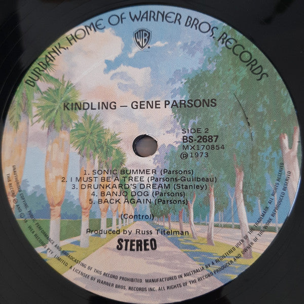 Gene Parsons – Kindling LP vinyl record, image 4 of 4