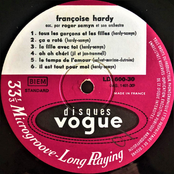 Françoise Hardy – Françoise Hardy LP vinyl record, image 5 of 6