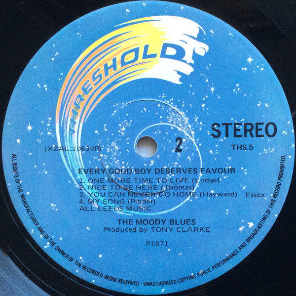 The Moody Blues – Every Good Boy Deserves Favour LP vinyl record, image 4 of 4