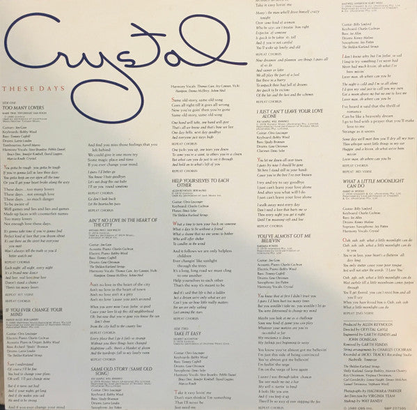 Crystal Gayle – These Days LP vinyl record, image 4 of 6