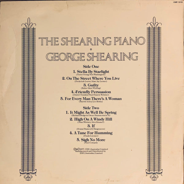 George Shearing – The Shearing Piano LP vinyl record, image 2 of 4