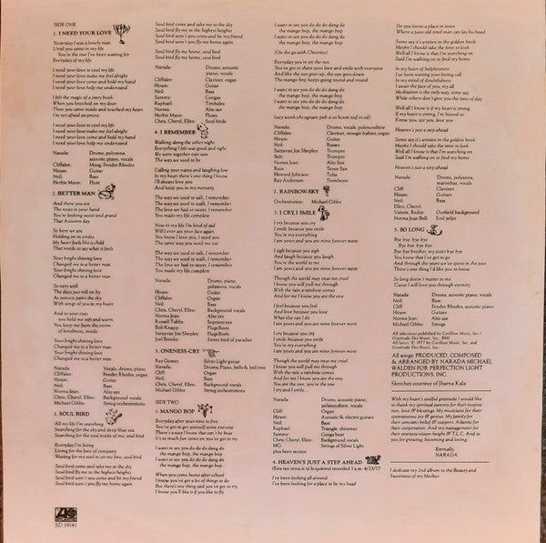 Narada Michael Walden – I Cry, I Smile LP vinyl record, image 6 of 7