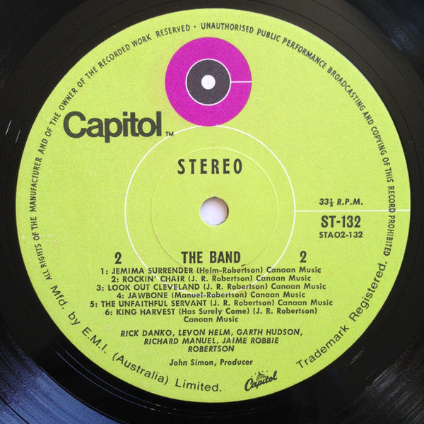 The Band – The Band LP vinyl record, image 4 of 4