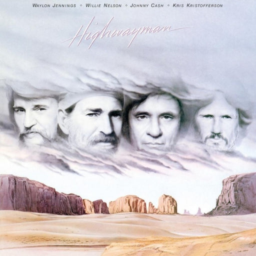 Waylon Jennings, Willie Nelson, Johnny Cash, Kris Kristofferson – Highwayman LP vinyl record, image 1 of 6
