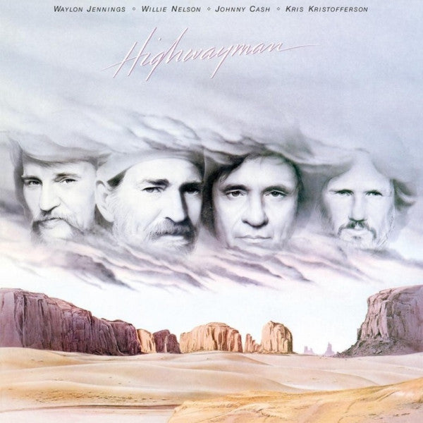 Waylon Jennings, Willie Nelson, Johnny Cash, Kris Kristofferson – Highwayman LP vinyl record, image 1 of 6
