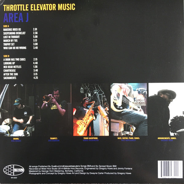 Throttle Elevator Music – Area J LP vinyl record, image 2 of 2