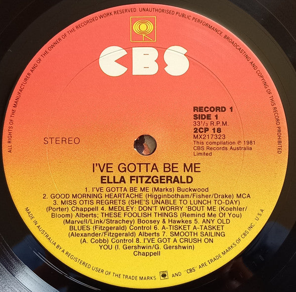 Ella Fitzgerald, Sarah Vaughan – I've Gotta Be Me (2xLP) LP vinyl record, image 3 of 6
