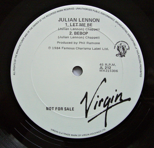 Julian Lennon – Valotte 12" vinyl record, image 4 of 4