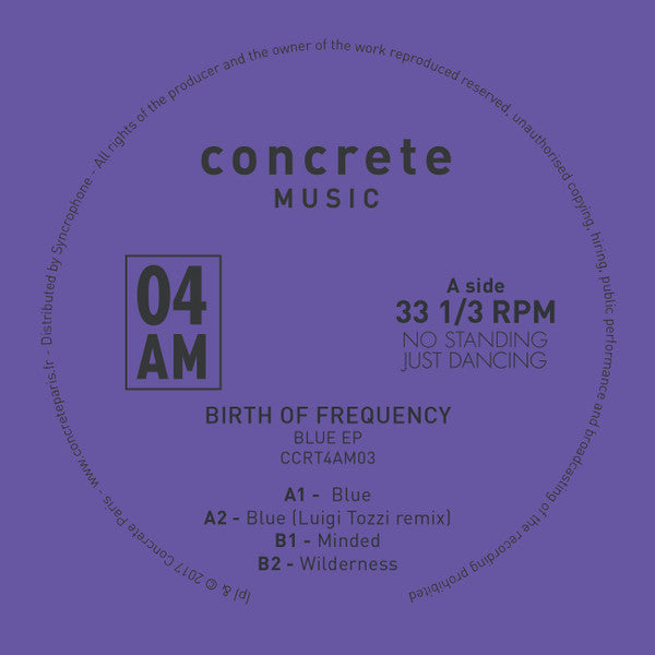 Birth Of Frequency – Blue EP 12" vinyl record, image 3 of 3