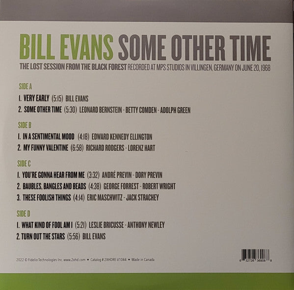Bill Evans – Some Other Time The Lost Session From The Black Forest (2x12") 12" vinyl record, image 2 of 5