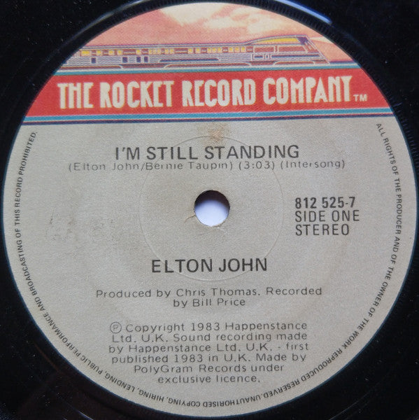 Elton John – I'm Still Standing 7" vinyl record, image 1 of 2