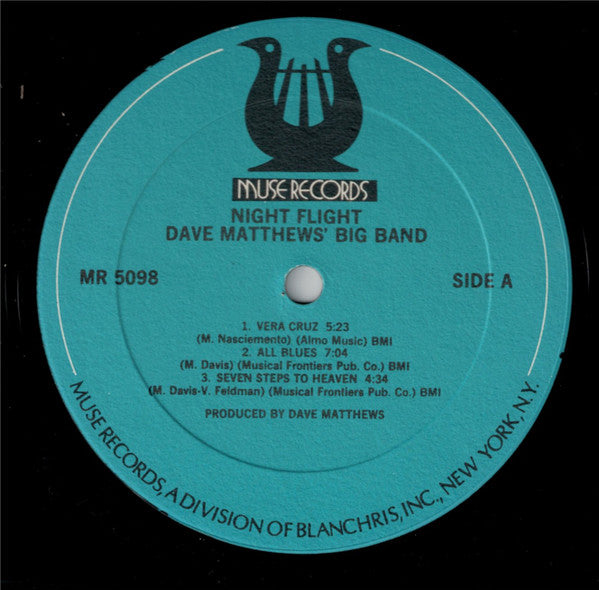 Dave Matthews' Big Band – Night Flight LP vinyl record, image 3 of 4