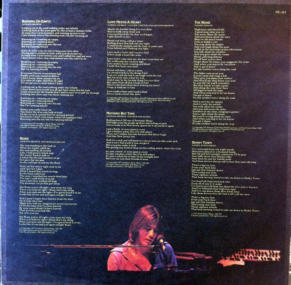 Jackson Browne – Running On Empty LP vinyl record, image 5 of 10