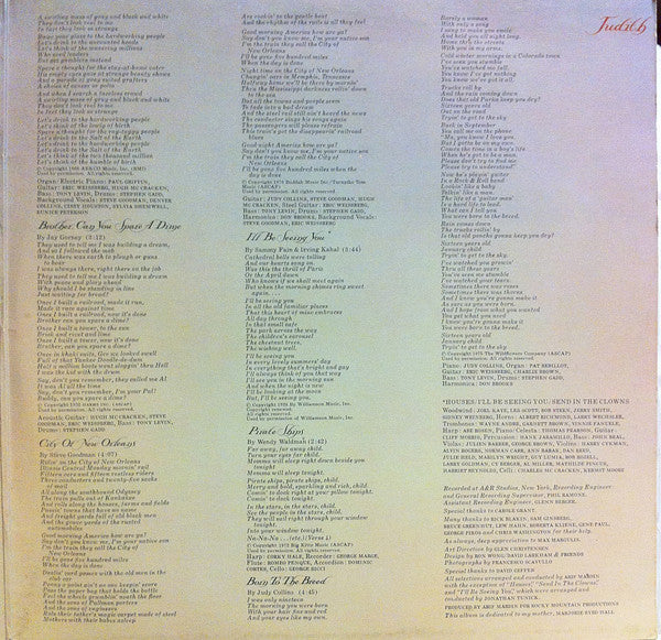 Judy Collins – Judith LP vinyl record, image 3 of 6
