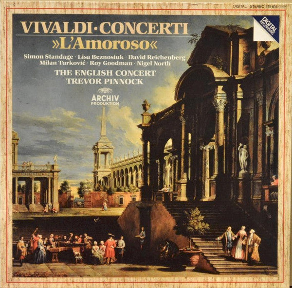 Antonio Vivaldi, The English Concert, Trevor Pinnock, Simon Standage, Lisa Beznosiuk, David Reichenberg, Milan Turkovic, Roy Goodman, Nigel North – Concerti »L'Amoroso« LP vinyl record, image 1 of 4