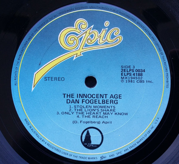 Dan Fogelberg – The Innocent Age (2xLP) LP vinyl record, image 7 of 10