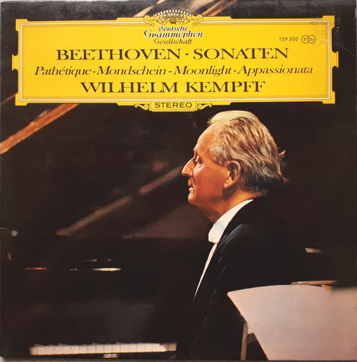 Ludwig van Beethoven, Wilhelm Kempff – Sonaten Pathétique / Mondschein = Moonlight / Appassionata LP vinyl record, image 1 of 9