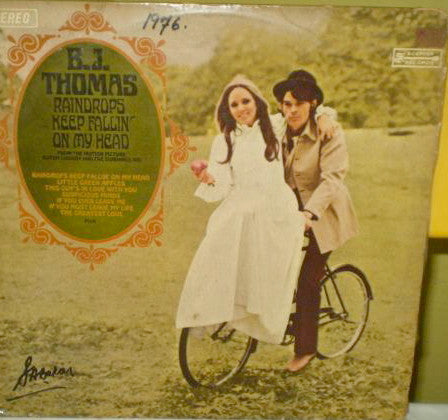 B.J. Thomas – Raindrops Keep Fallin' On My Head LP vinyl record, image 1 of 3
