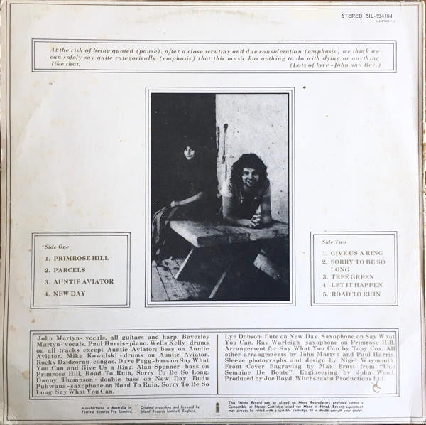 John & Beverley Martyn – The Road To Ruin LP vinyl record, image 2 of 4