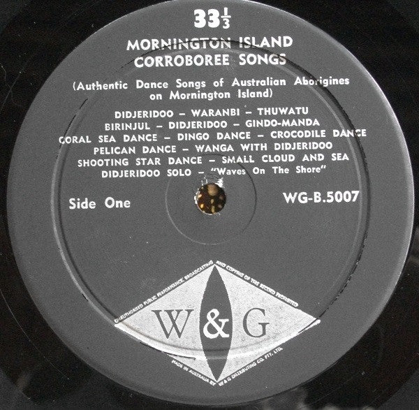 Australian Aborigines – Mornington Island Corroboree Songs LP vinyl record, image 3 of 4