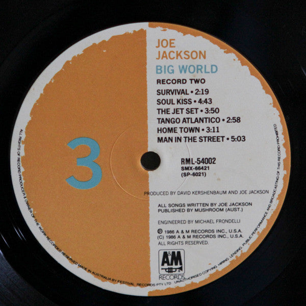 Joe Jackson – Big World LP vinyl record, image 6 of 8