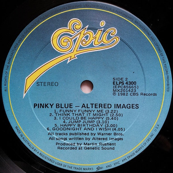 Altered Images – Pinky Blue LP vinyl record, image 6 of 6