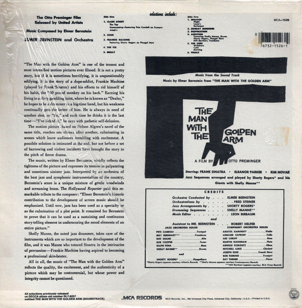 Elmer Bernstein – The Man With The Golden Arm (Soundtrack) LP vinyl record, image 2 of 4