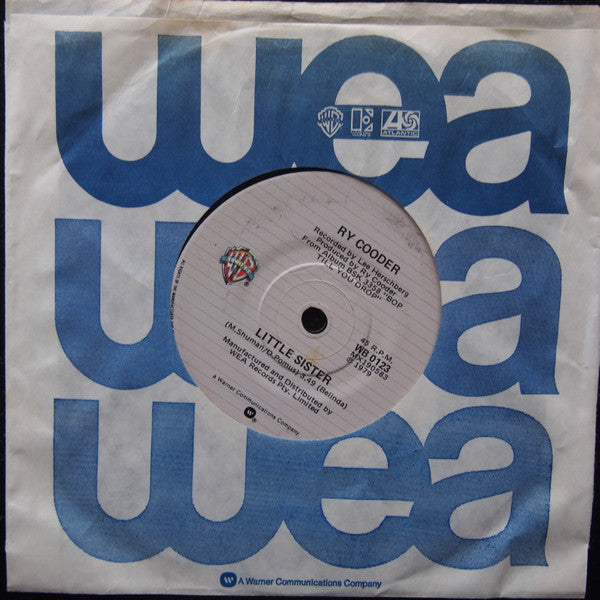 Ry Cooder – Little Sister 7" vinyl record, image 3 of 3