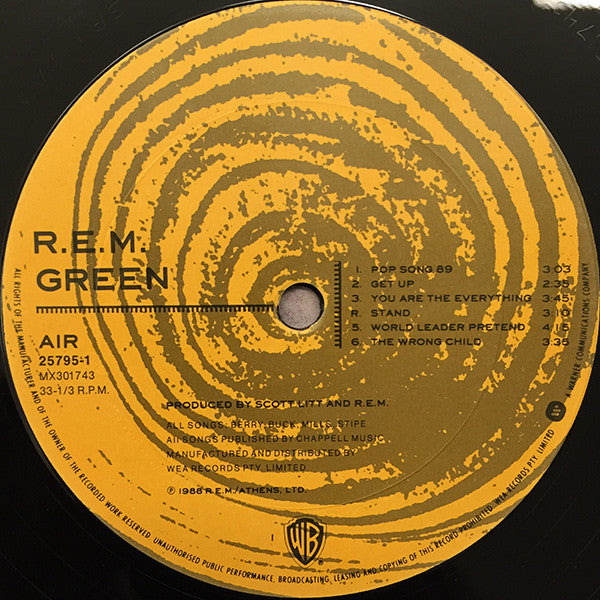 R.E.M. – Green LP vinyl record, image 4 of 9