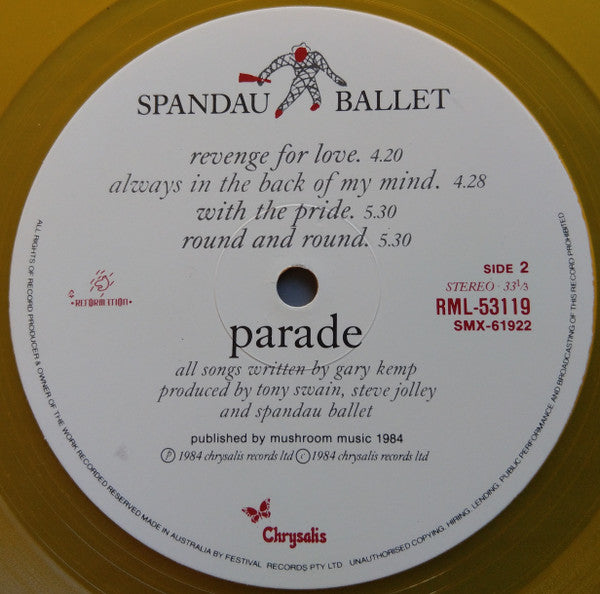 Spandau Ballet – Parade LP vinyl record, image 4 of 9