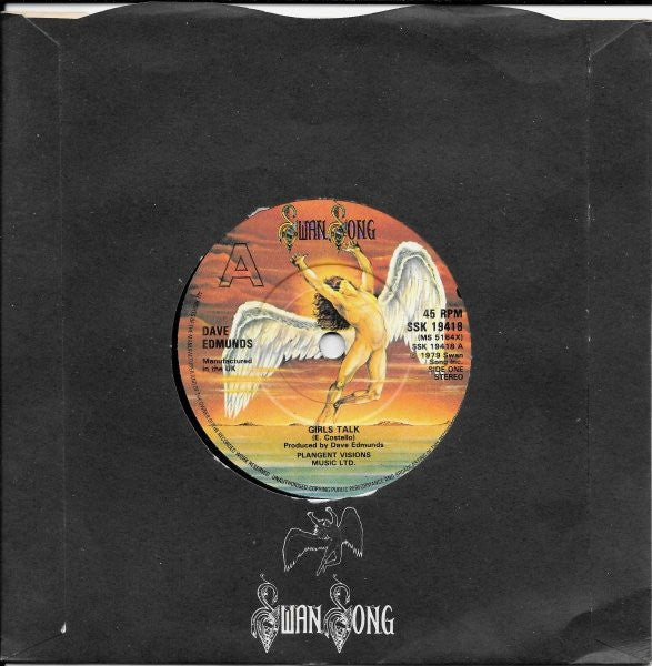 Dave Edmunds – Girls Talk 7" vinyl record, image 3 of 4