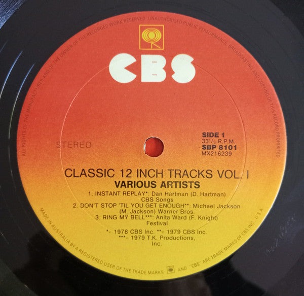Various – Classic 12 Inch Tracks Volume One LP vinyl record, image 4 of 5