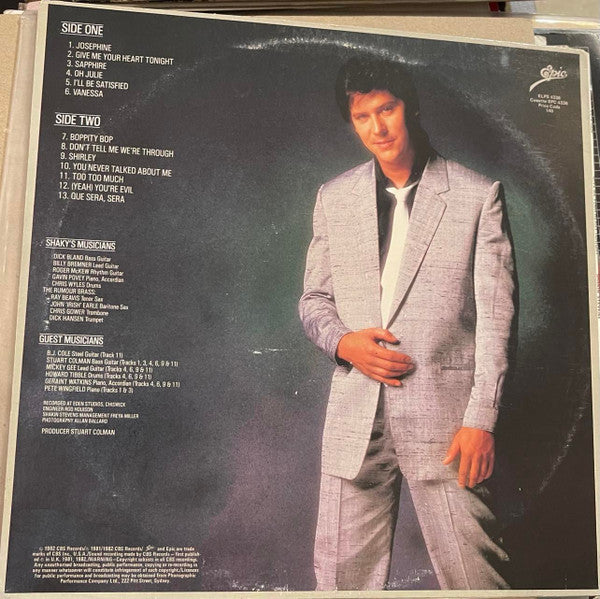 Shakin' Stevens – Give Me Your Heart Tonight LP vinyl record, image 2 of 4