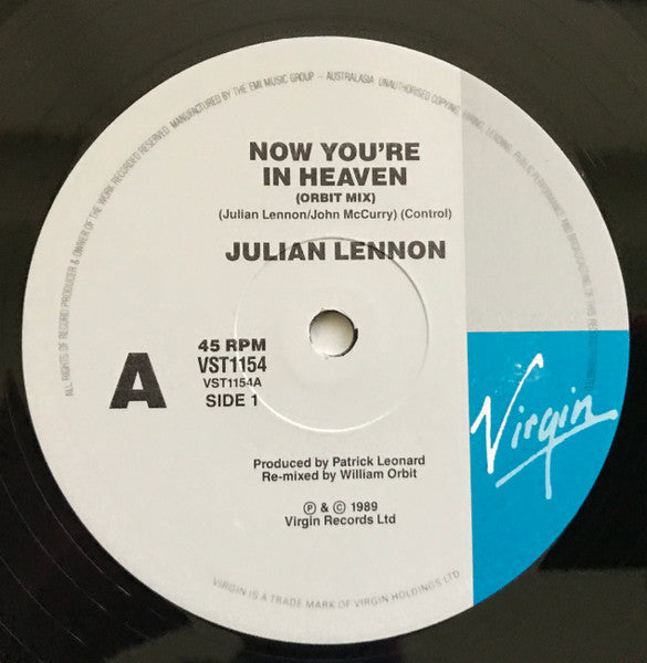 Julian Lennon – Now You're In Heaven 12" vinyl record, image 3 of 4