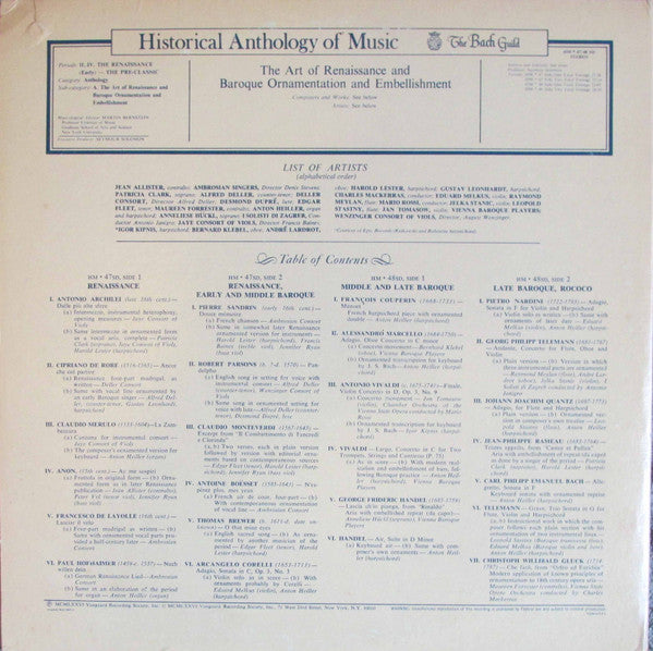 Various – The Art Of Renaissance And Baroque Ornamentation And Embellishment (2xLP) LP vinyl record, image 4 of 8