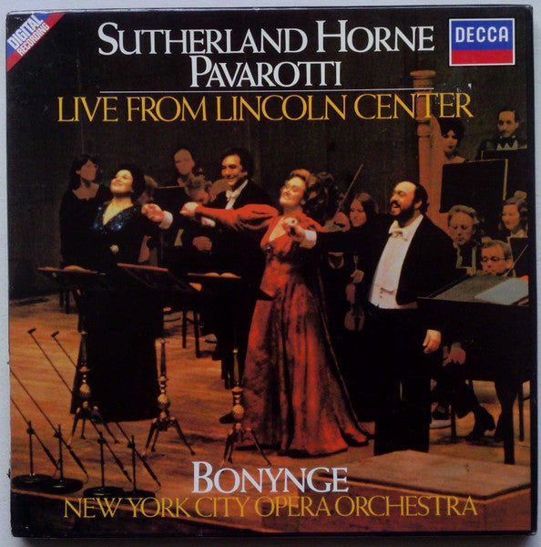 Richard Bonynge, Joan Sutherland, Marilyn Horne, Luciano Pavarotti, New York City Opera Orchestra – Live From Lincoln Center (2xLP) LP vinyl record