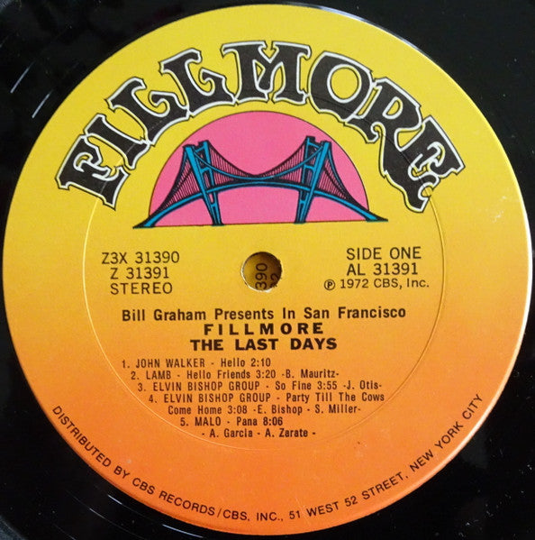 Various – Fillmore - The Last Days (3xLP) LP vinyl record, image 3 of 10