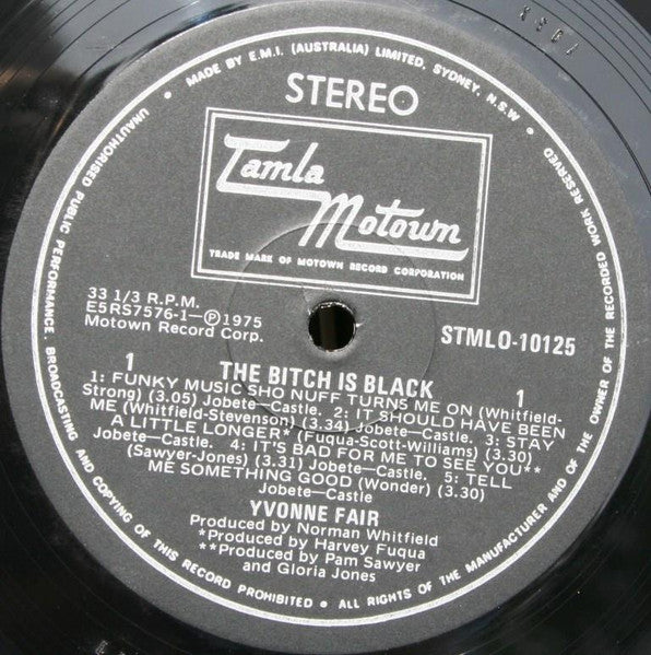 Yvonne Fair – The Bitch Is Black LP vinyl record, image 3 of 4