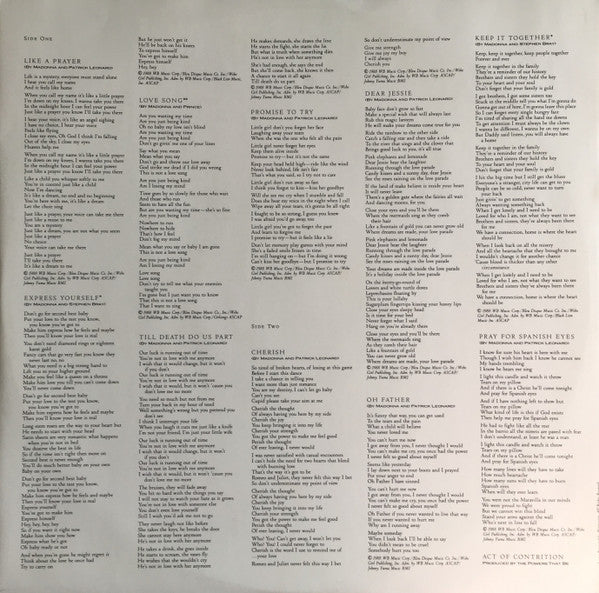 Madonna – Like A Prayer LP vinyl record, image 7 of 9