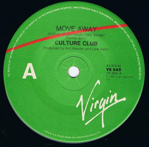 Culture Club – Move Away 7" vinyl record, image 1 of 4