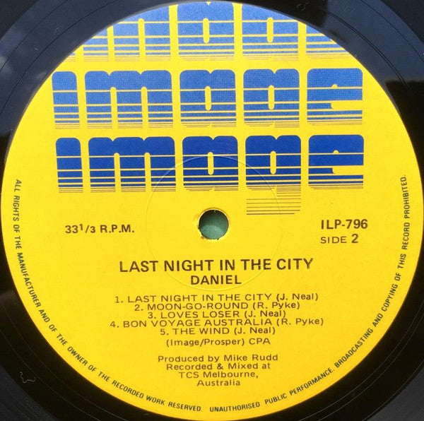 Daniel – Last Night In the City LP vinyl record, image 4 of 4