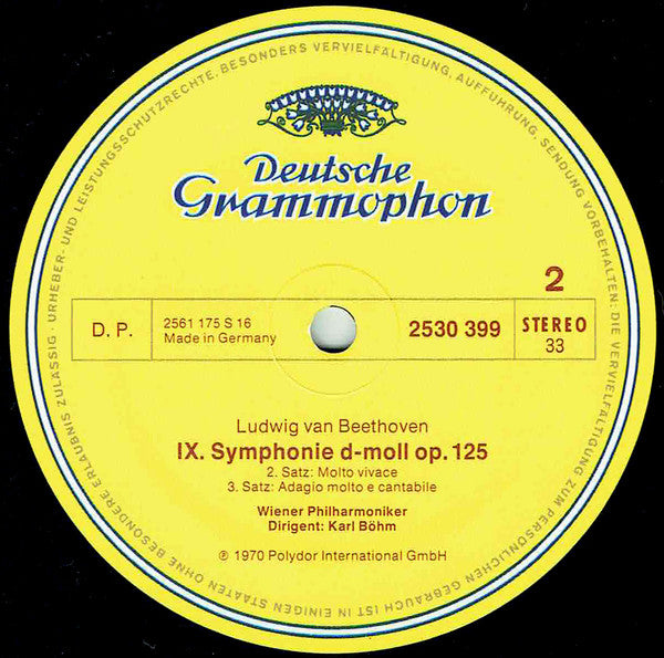 Ludwig Van Beethoven, Wiener Philharmoniker, Karl Böhm – Symphonie Nr. 9 / Symphonie Nr. 8 (2xLP) LP vinyl record, image 6 of 8