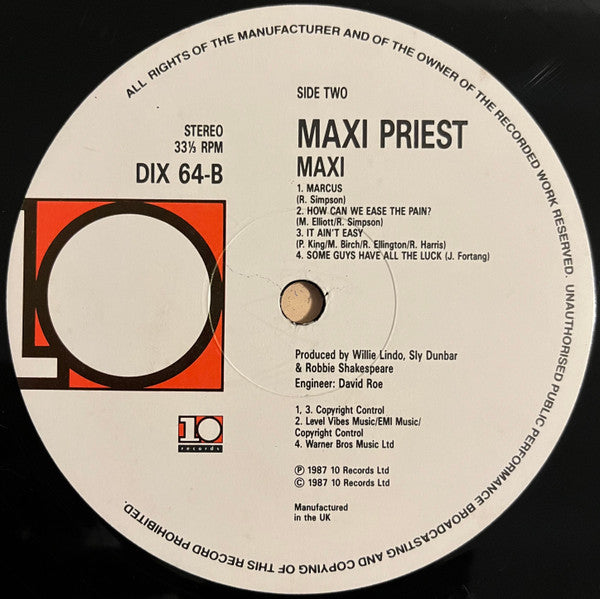 Maxi Priest – Maxi LP vinyl record, image 6 of 8