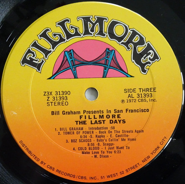 Various – Fillmore - The Last Days (3xLP) LP vinyl record, image 5 of 10