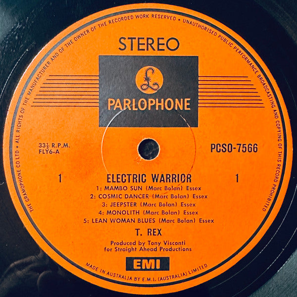 T. Rex – Electric Warrior LP vinyl record, image 3 of 4