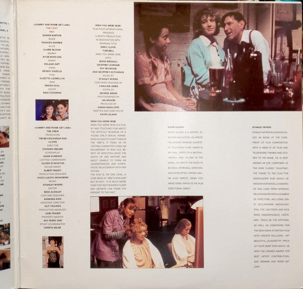 Stanley Myers – Music From The Films My Beautiful Laundrette/Wish You Were Here/Sammy And Rosie Get Laid LP vinyl record, image 5 of 7