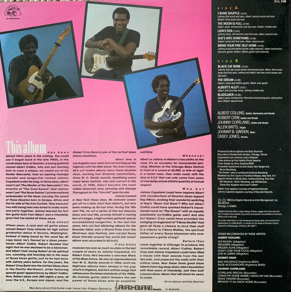 Albert Collins, Robert Cray, Johnny Copeland – Showdown! LP vinyl record, image 2 of 5