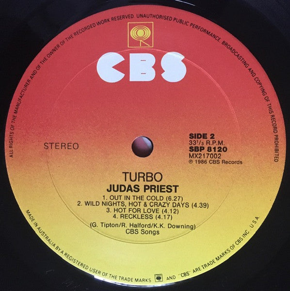 Judas Priest – Turbo LP vinyl record, image 4 of 6